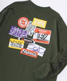 SEQUENZ/シークエンズ オーバーサイズ ファイヤー ワッペン モチーフ バックプリント ロゴ ロンT
