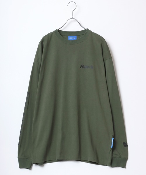 SEQUENZ(シークエンズ)の「SEQUENZ/シークエンズ オーバーサイズ ファイヤー ワッペン モチーフ バックプリント ロゴ ロンT(Tシャツ/カットソー・メンズ・カーキ/ブラック/レモンイエロー/ブラック系その他/ホワイト/ホワイト系その他・M/L/LL)」の10枚目の写真