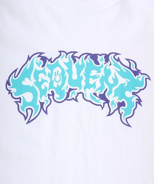 SEQUENZ(シークエンズ)の「SEQUENZ/シークエンズ オーバーサイズ ファイヤー ワッペン モチーフ バックプリント ロゴ ロンT(Tシャツ/カットソー・メンズ・カーキ/ブラック/レモンイエロー/ブラック系その他/ホワイト/ホワイト系その他・M/L/LL)」の12枚目の写真