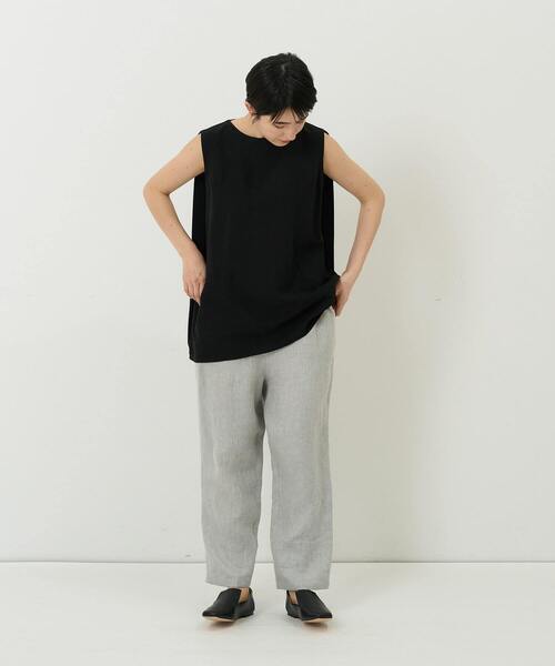 conges payes ADIEU TRISTESSE（コンジェ ペイエ アデュートリステス）の「リネンテーパードパンツ（その他パンツ・レディース・グレー系その他/ブルー系その他/ネイビー/ブラック系その他・38）」の16枚目の写真