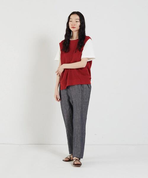 conges payes ADIEU TRISTESSE（コンジェ ペイエ アデュートリステス）の「リネンテーパードパンツ（その他パンツ・レディース・グレー系その他/ブルー系その他/ネイビー/ブラック系その他・38）」の21枚目の写真