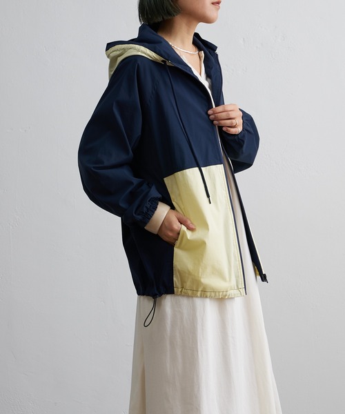 Omekashi（オメカシ）の「2トーンマウンテンパーカー（マウンテンパーカー・レディース・ネイビー/ベージュ・FREE）」の5枚目の写真