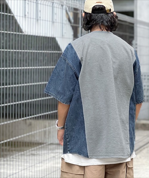 デットストック未使用Jipijapaヒピハパダークデニム シャツ カラフルボタン デットストック未使用Jipijapaヒピハパダークデニム シャツ