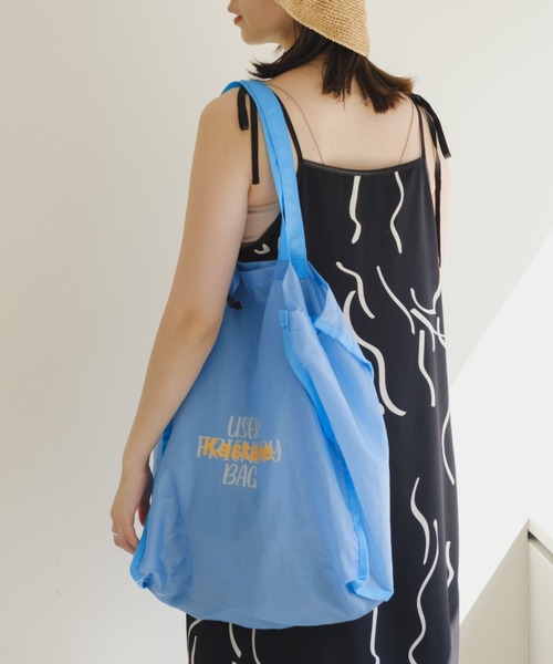 Kastane（カスタネ）の「パッカブルエコBAG（エコバッグ/サブバッグ・レディース・アイボリー/サックスブルー/イエロー/ピンク/オレンジ・FREE）」の2枚目の写真