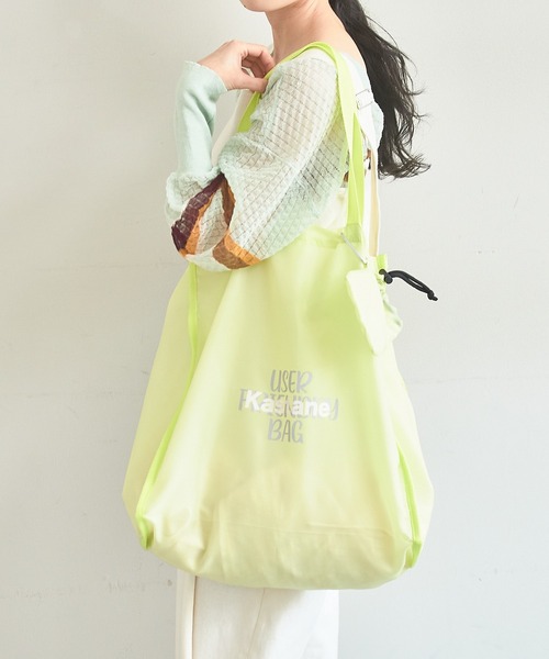 Kastane（カスタネ）の「パッカブルエコBAG（エコバッグ/サブバッグ・レディース・アイボリー/サックスブルー/イエロー/ピンク/オレンジ・FREE）」の14枚目の写真