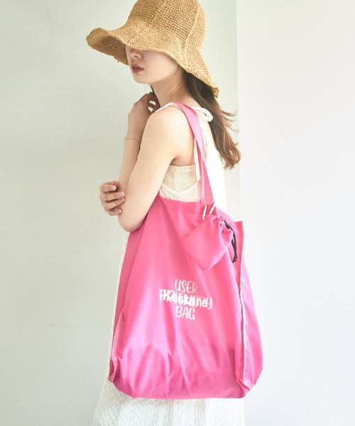 Kastane（カスタネ）の「パッカブルエコBAG（エコバッグ/サブバッグ・レディース・アイボリー/サックスブルー/イエロー/ピンク/オレンジ・FREE）」の13枚目の写真