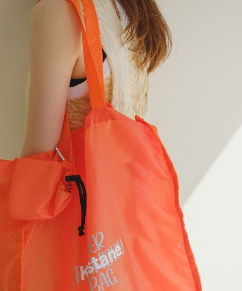 Kastane（カスタネ）の「パッカブルエコBAG（エコバッグ/サブバッグ・レディース・アイボリー/サックスブルー/イエロー/ピンク/オレンジ・FREE）」の15枚目の写真