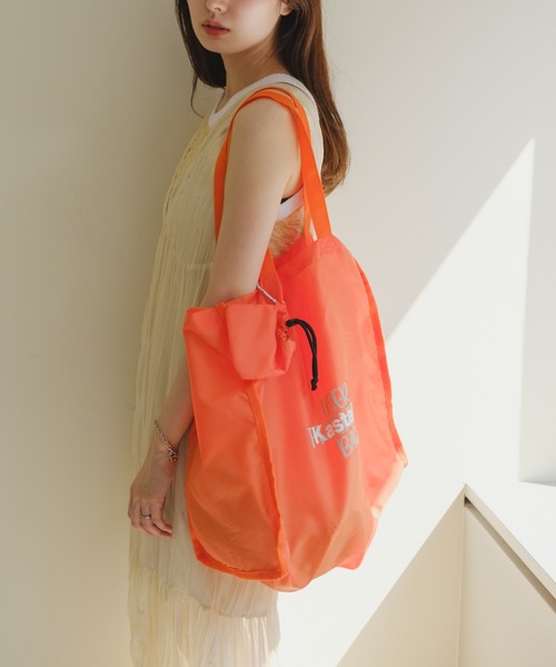 Kastane（カスタネ）の「パッカブルエコBAG（エコバッグ/サブバッグ・レディース・アイボリー/サックスブルー/イエロー/ピンク/オレンジ・FREE）」の16枚目の写真