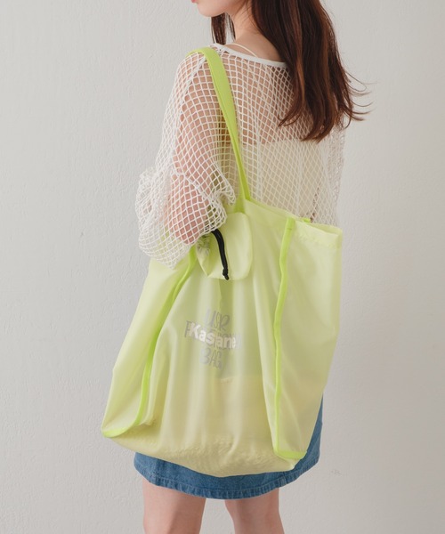 Kastane（カスタネ）の「パッカブルエコBAG（エコバッグ/サブバッグ・レディース・アイボリー/サックスブルー/イエロー/ピンク/オレンジ・FREE）」の22枚目の写真