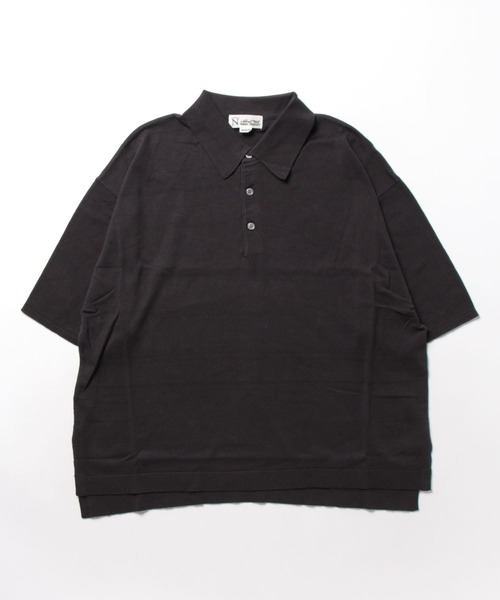 RNA-N（アールエヌエーエヌ）の「K2627 コットンニットポロシャツ（ポロシャツ・レディース・ベージュ/オレンジ/チャコール/グリーン・MEDIUM）」の2枚目の写真