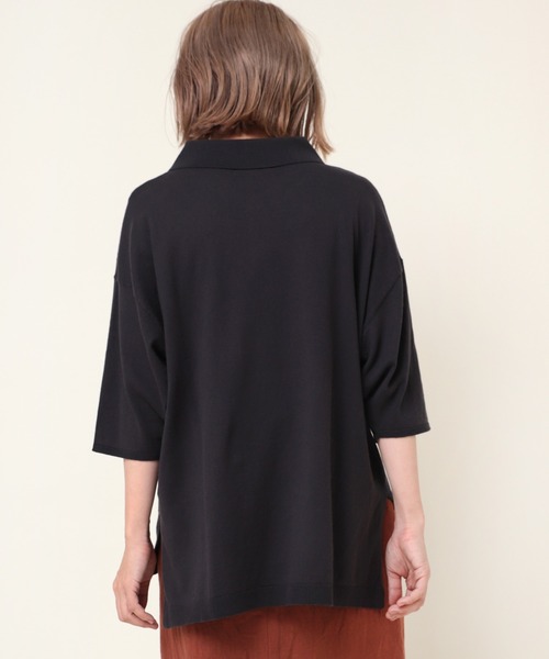 RNA-N（アールエヌエーエヌ）の「K2627 コットンニットポロシャツ（ポロシャツ・レディース・ベージュ/オレンジ/チャコール/グリーン・MEDIUM）」の22枚目の写真