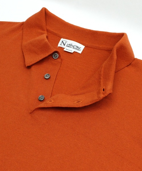 RNA-N（アールエヌエーエヌ）の「K2627 コットンニットポロシャツ（ポロシャツ・レディース・ベージュ/オレンジ/チャコール/グリーン・MEDIUM）」の14枚目の写真