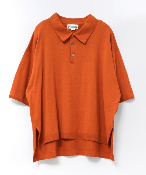 RNA-N（アールエヌエーエヌ）の「K2627 コットンニットポロシャツ（ポロシャツ・レディース・ベージュ/オレンジ/チャコール/グリーン・MEDIUM）」の19枚目の写真