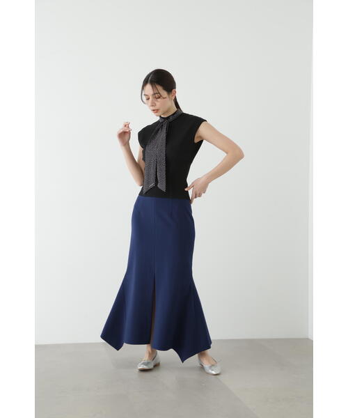 JILL STUART(ジルスチュアート)の「◆スカーフ付きニットトップ(ニット/セーター・レディース・ブルー/ブラック/ホワイト・FREE)」の6枚目の写真
