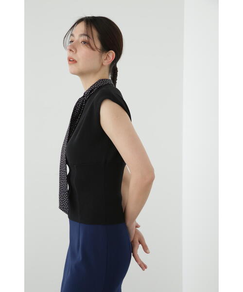 JILL STUART(ジルスチュアート)の「◆スカーフ付きニットトップ(ニット/セーター・レディース・ブルー/ブラック/ホワイト・FREE)」の8枚目の写真