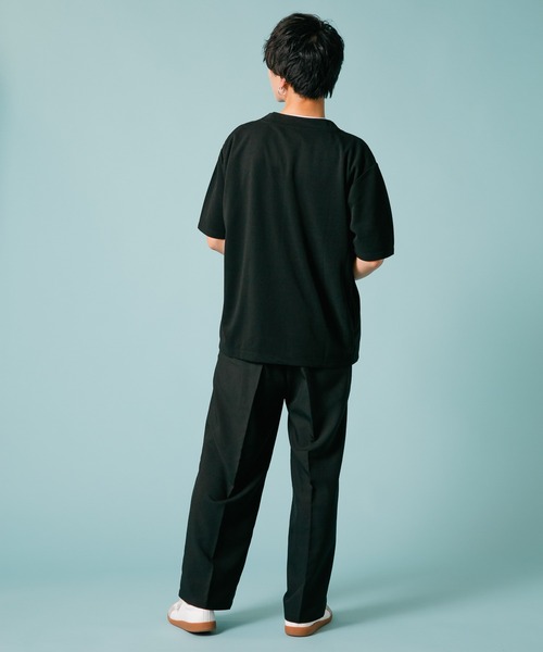 Blue Standard (ブルースタンダード)の「【BLUE STANDARD/ブルースタンダード】ダブルフェイス 接触冷感 吸水速乾 梨地5分袖 カーディガン Tシャツセット(カーディガン/ボレロ・メンズ・ブルー/ブラック/グリーン・MEDIUM/LARGE/X-LARGE)」の8枚目の写真