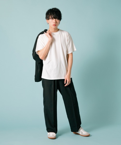 Blue Standard (ブルースタンダード)の「【BLUE STANDARD/ブルースタンダード】ダブルフェイス 接触冷感 吸水速乾 梨地5分袖 カーディガン Tシャツセット(カーディガン/ボレロ・メンズ・ブルー/ブラック/グリーン・MEDIUM/LARGE/X-LARGE)」の9枚目の写真