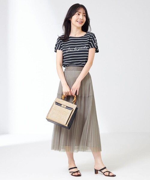 ANY SIS(エニィスィス)の「【美人百花7月号掲載】プリーツチュールティアード スカート(スカート・レディース・ベージュ系/ブラック系・4)」の12枚目の写真