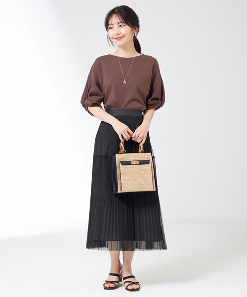 ANY SIS(エニィスィス)の「【美人百花7月号掲載】プリーツチュールティアード スカート(スカート・レディース・ベージュ系/ブラック系・4)」の11枚目の写真