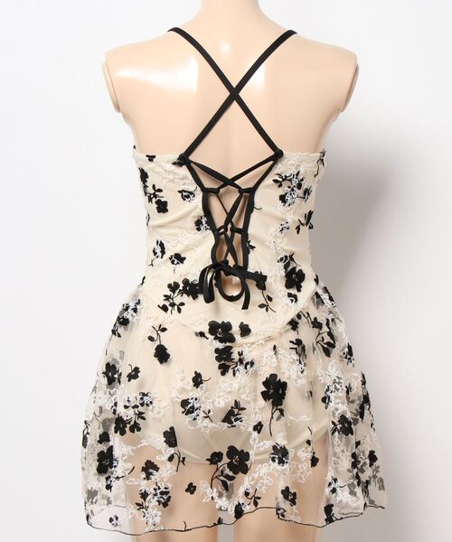 Ritzy(リッツィー)の「レース花柄フロントリボンキャミソールスカートワンピース水着(水着・レディース・ベージュ・FREE)」の13枚目の写真