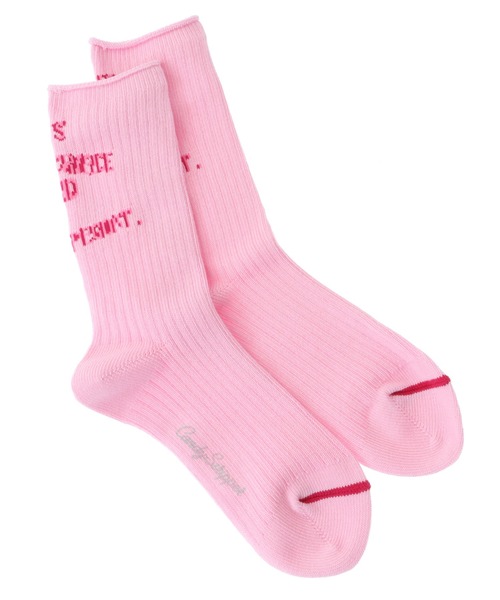 Candy Stripper(キャンディストリッパー)の「CANDY'S LOGO RIB ソックス(ソックス/靴下・レディース・オフホワイト/ピンク/グリーン/ブラック・FREE)」の4枚目の写真