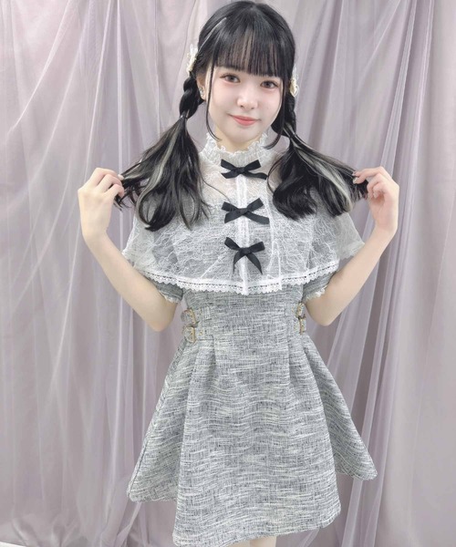 ROJITA ケープワンピース サックス ロジータ ROJITA ケープワンピース （サックス） -靴
