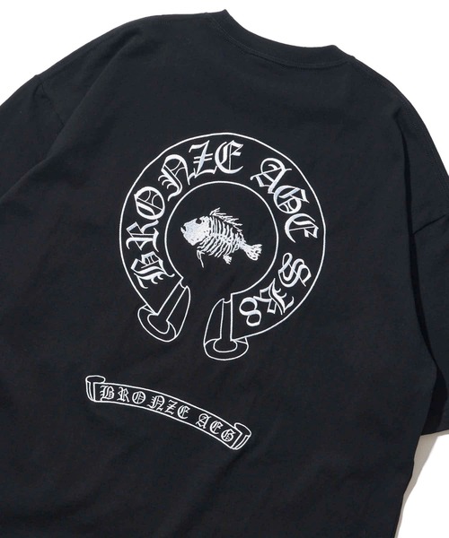 BRONZE AGE 魚グラフィック Tシャツ 黒 BRONZE AGE ブロンズエイジ O.E VENICE&ROUND ベニス＆ラウンド