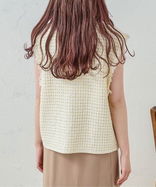Ambre Neige（アンブルネージュ）の「ツイードニットベスト／【WEB/EC限定商品】（ベスト・レディース・アイボリー/ベージュ・FREE）」の18枚目の写真