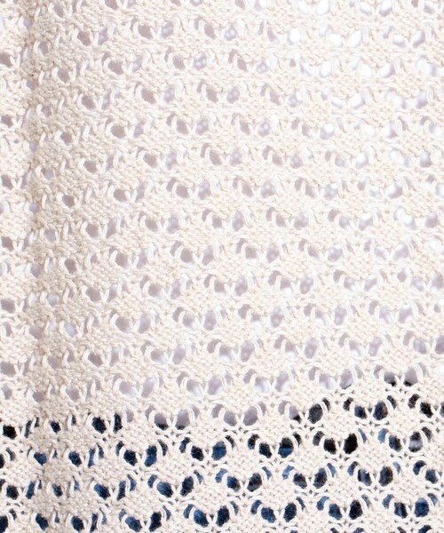 GLOSTER（グロスター）の「【GLOSTER/グロスター】ニットポロ クロシェ編み クロシェポロシャツ（ポロシャツ・メンズ・チャコールグレー/グリーン/ネイビー/キナリ・M/L）」の16枚目の写真