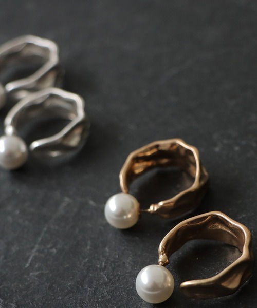 antiqua（アンティカ）の「パールキャッチフープピアス（ピアス（両耳用）・レディース・シルバー/ゴールド・FREE）」の12枚目の写真