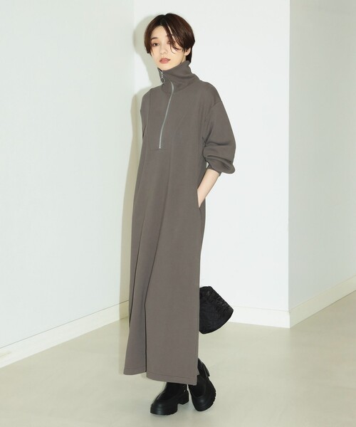 B:MING by BEAMS(ビーミングバイビームス)の「B:MING by BEAMS / ハーフジップ 裏毛 ワンピース(ワンピース・レディース・ピンク系その他/チャコールグレー/ベージュ・SMALL/MEDIUM)」の16枚目の写真