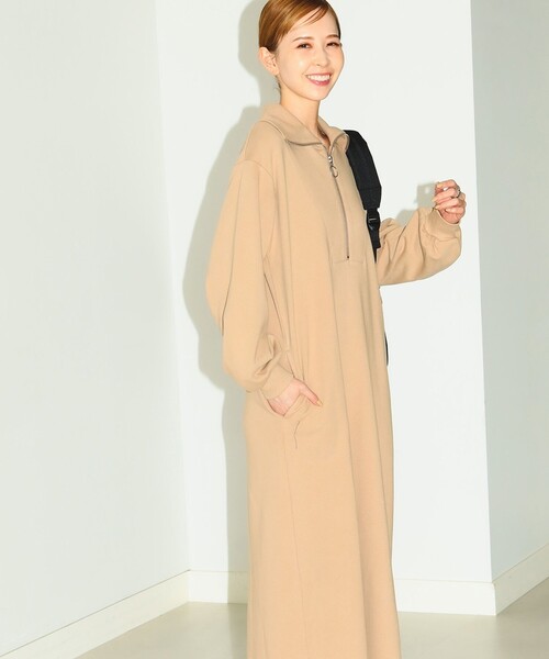 B:MING by BEAMS(ビーミングバイビームス)の「B:MING by BEAMS / ハーフジップ 裏毛 ワンピース(ワンピース・レディース・ピンク系その他/チャコールグレー/ベージュ・SMALL/MEDIUM)」の12枚目の写真