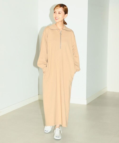 B:MING by BEAMS(ビーミングバイビームス)の「B:MING by BEAMS / ハーフジップ 裏毛 ワンピース(ワンピース・レディース・ピンク系その他/チャコールグレー/ベージュ・SMALL/MEDIUM)」の19枚目の写真