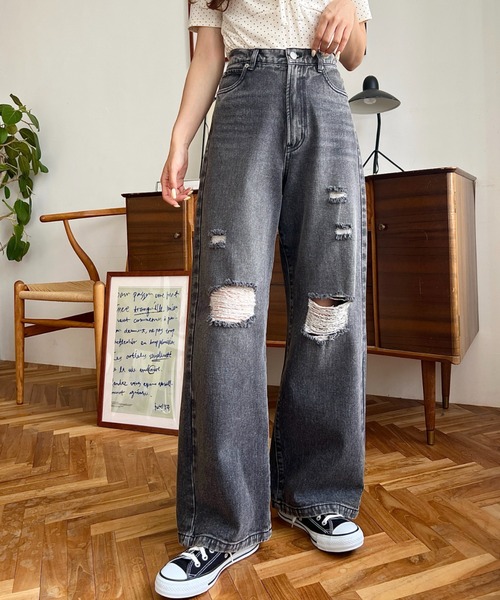 Midas ダメージ加工 ブラックデニム 2 Midas ダメージ加工 ブラックデニム 2 MIDAS ミダス ダメージ