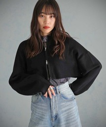 cheriella | 【cheriella】WEB限定ショートZIPニットブルゾン(ブルゾン)