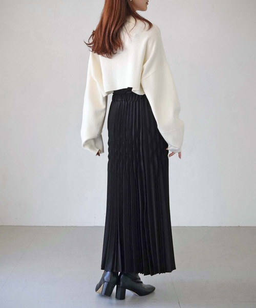 cheriella（シェリエラ）の「【cheriella】WEB限定ショートZIPニットブルゾン（ブルゾン・レディース・ワインレッド/アイボリー/ブラック/ブルー・M）」の21枚目の写真