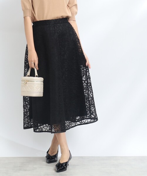 couture brooch（クチュールブローチ）の「◆【秋冬新作/大人フェミニン】コード刺繍フレアースカート（スカート・レディース・ブラック系/ブラウン系その他2・40/38/42）」の20枚目の写真