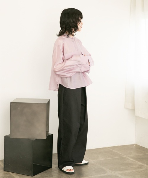 KBF(ケイビーエフ)の「フロントタックWIDEパンツ(その他パンツ・レディース・チャコールグレー/ライトグレー・36/38)」の19枚目の写真