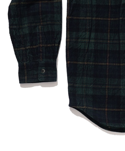 BEAMS（ビームス）の「BEAMS / ブラックウォッチ コーデュロイ シャツ（シャツ/ブラウス・メンズ・グレー/ネイビー・S/M/L/XL）」の3枚目の写真