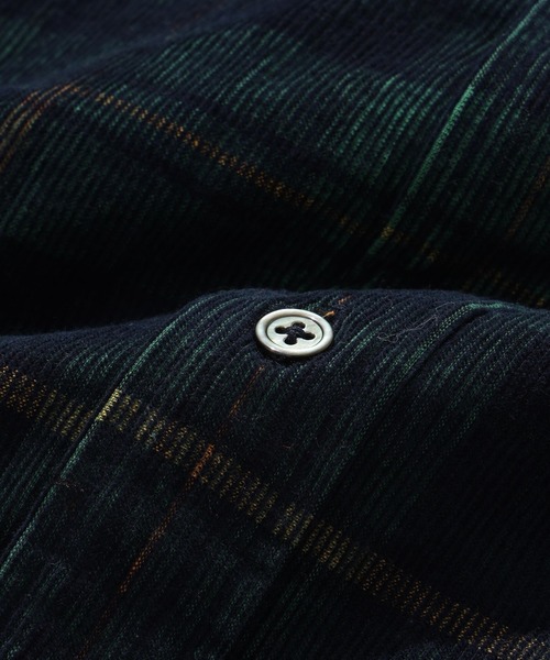 BEAMS（ビームス）の「BEAMS / ブラックウォッチ コーデュロイ シャツ（シャツ/ブラウス・メンズ・グレー/ネイビー・S/M/L/XL）」の8枚目の写真