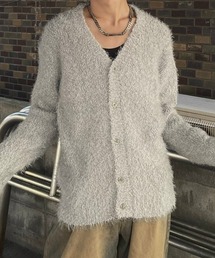 Chikashitsu +（チカシツプラス）の「【Chikashitsu +】bookle hairly cardigan / 【チカシツプラス】バックルヘアリー長袖カーディガン（カーディガン/ボレロ）」