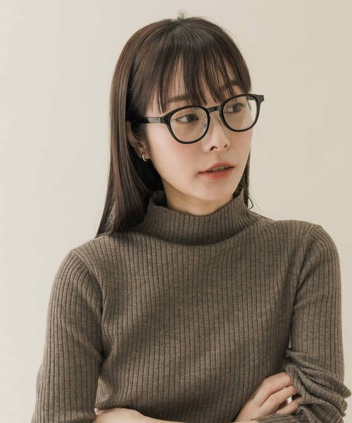 SMELLY(スメリー)の「ボスリントンダテメガネ(メガネ・レディース・ブラウン/ブラック・-)」の4枚目の写真