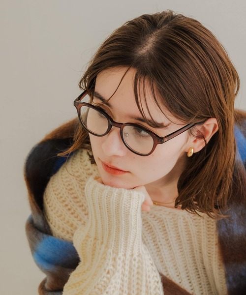 SMELLY(スメリー)の「ボスリントンダテメガネ(メガネ・レディース・ブラウン/ブラック・-)」の8枚目の写真