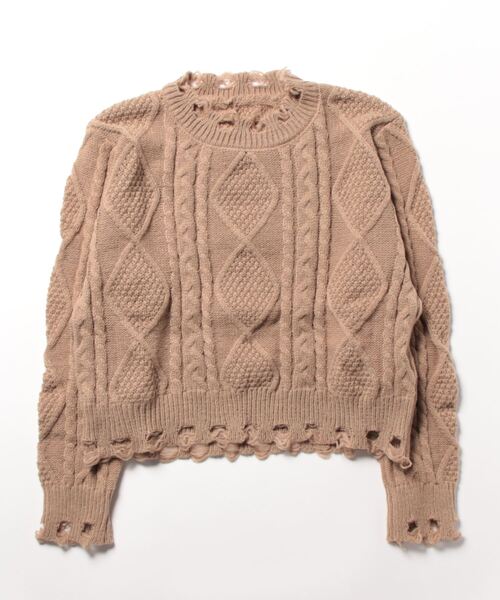 Burner(バーナー)の「【OKUOKU 0909】ニット / ショート丈 / クルーネック oku-tops-687672276869-30 A1(ニット/セーター・レディース・グリーン/ホワイト/ベージュ/ブラック/グレー・FREE)」の2枚目の写真