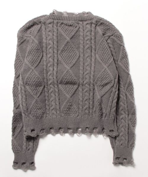Burner(バーナー)の「【OKUOKU 0909】ニット / ショート丈 / クルーネック oku-tops-687672276869-30 A1(ニット/セーター・レディース・グリーン/ホワイト/ベージュ/ブラック/グレー・FREE)」の6枚目の写真