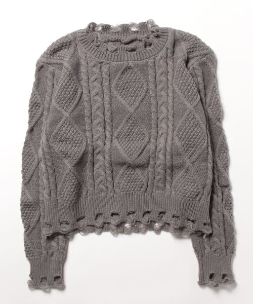Burner(バーナー)の「【OKUOKU 0909】ニット / ショート丈 / クルーネック oku-tops-687672276869-30 A1(ニット/セーター・レディース・グリーン/ホワイト/ベージュ/ブラック/グレー・FREE)」の4枚目の写真