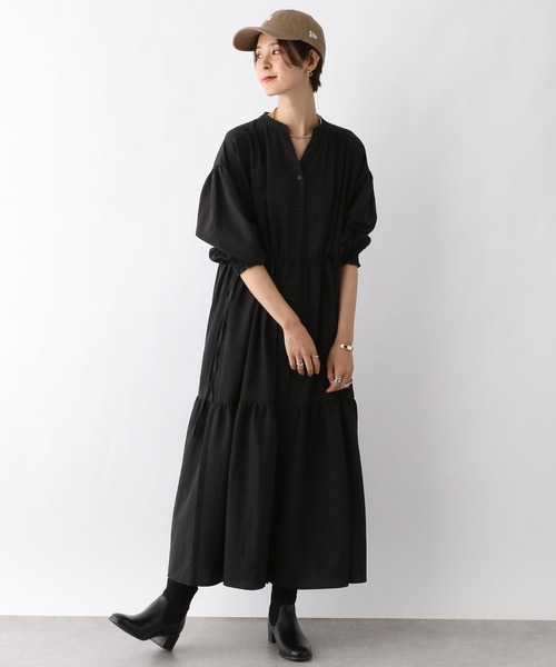 LEPSIM(レプシィム)の「フハクティアードワンピース 961520(ワンピース・レディース・ブラウン/ブラック/オフホワイト・FREE)」の2枚目の写真