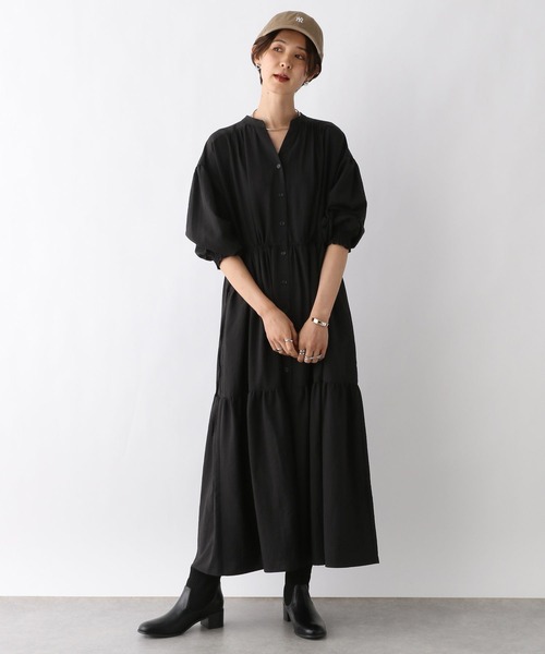 LEPSIM(レプシィム)の「フハクティアードワンピース 961520(ワンピース・レディース・ブラウン/ブラック/オフホワイト・FREE)」の10枚目の写真