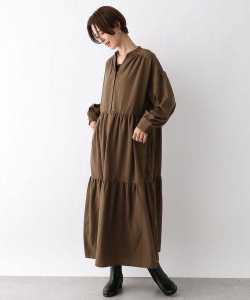 LEPSIM(レプシィム)の「フハクティアードワンピース 961520(ワンピース・レディース・ブラウン/ブラック/オフホワイト・FREE)」の13枚目の写真