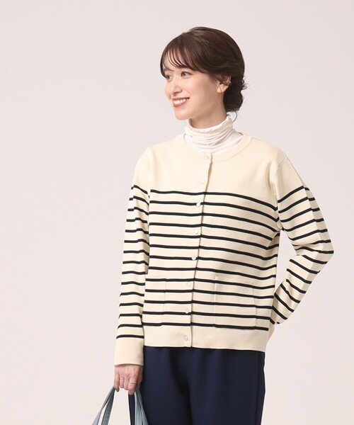 SHOO・LA・RUE（シューラルー）の「◆大人上品に スポンディッシュ パール調ボタンカーディガン（カーディガン/ボレロ・レディース・ホワイト系その他3/ホワイト/イエロー/ブラック・02/03/04）」の3枚目の写真